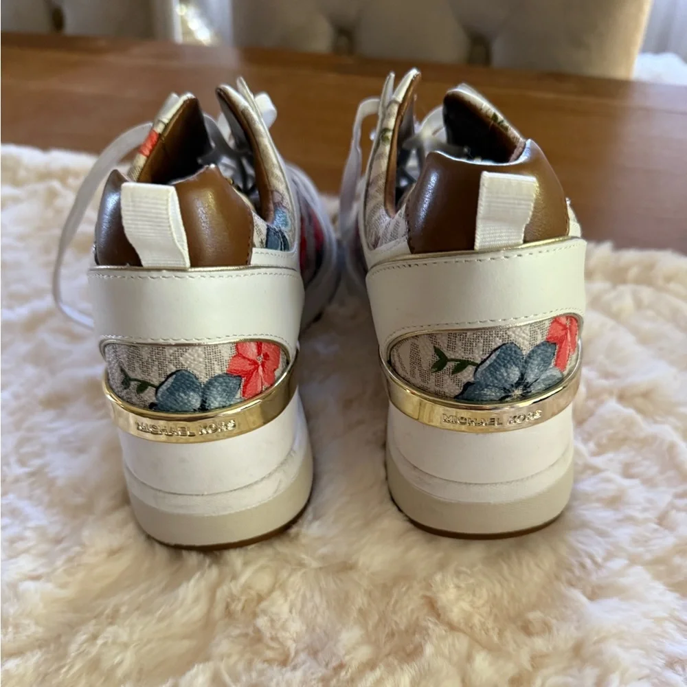 Michael Kors Floral White Sneakers - Picture 3 of 4